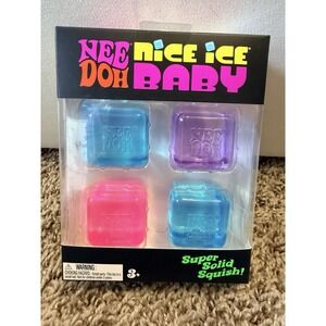 Nee Doh Nice Ice Baby Super Solid Squish Tactile Squeeze Toys Set of 4